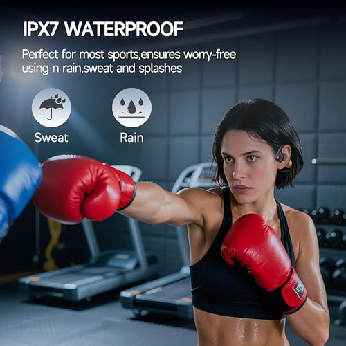 Image of Air Conduction Earphones, Bluetooth 6.1 Open-Ear Headphones, 16hrs Playtime, IPX6 Sweat-Resistant Rating, Lightweight Design, High-Fidelity Sound, Designed for Running, Sports, and Travel