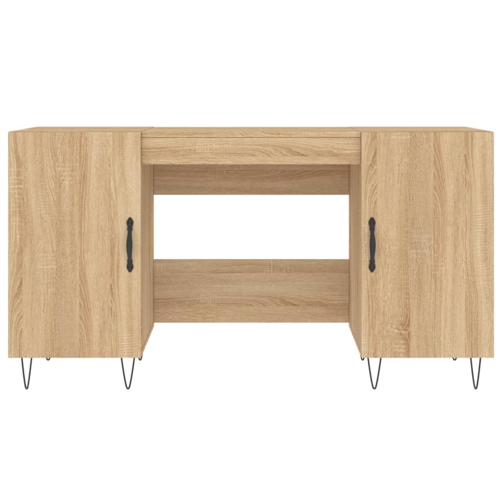 Scrivania Pc Tavolo Gaming Tavolo Consolle Scrivanie Gaming Scrivania Rovere Sonoma 140x50x75 cm in Legno Multistrato per Studio Soggiorno Camera Da Letto Sala Studio