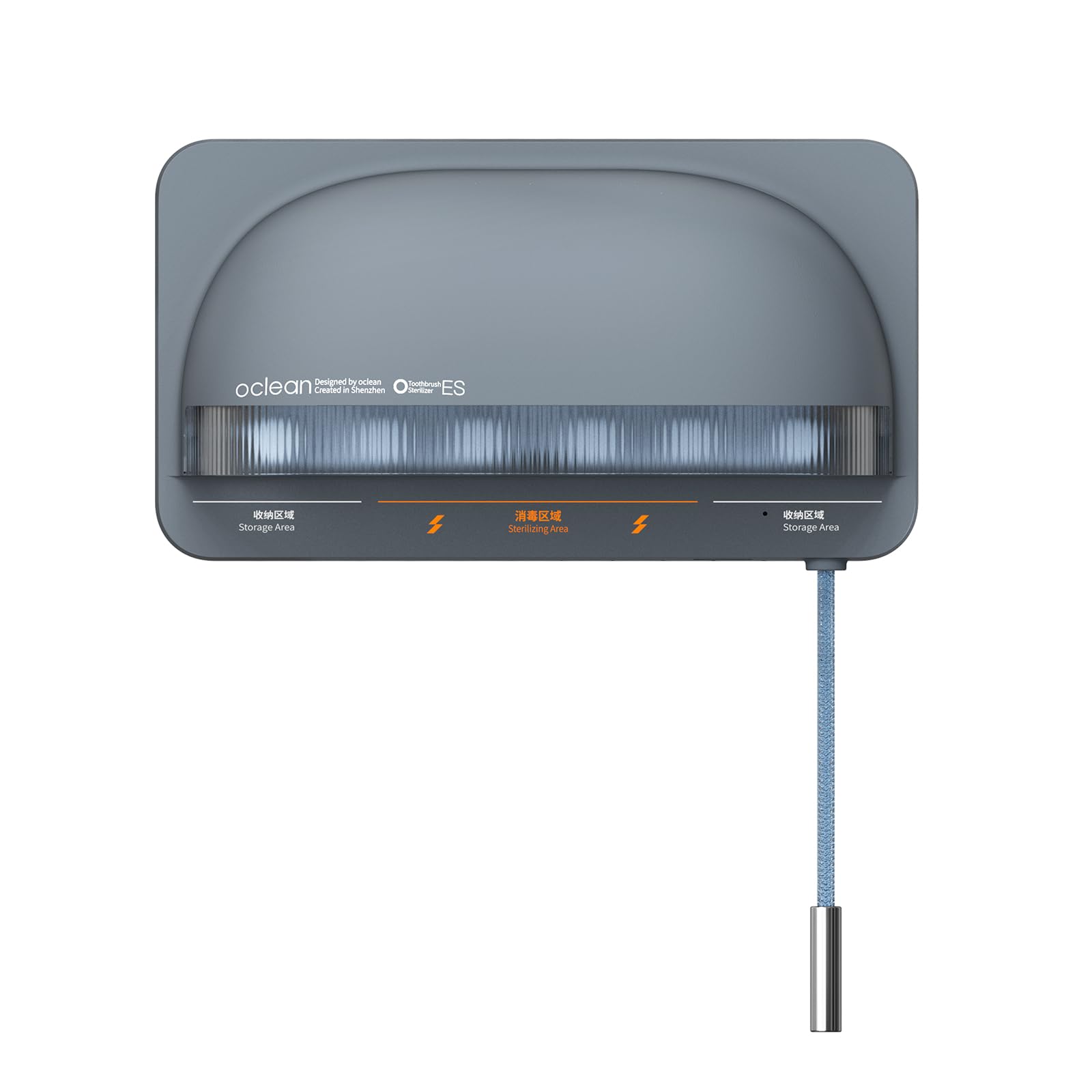 Oclean S1 Sterilizzatore UVC per spazzolino da denti, Batteria al Litio Ricaricabile con Cavo USB, Grigio