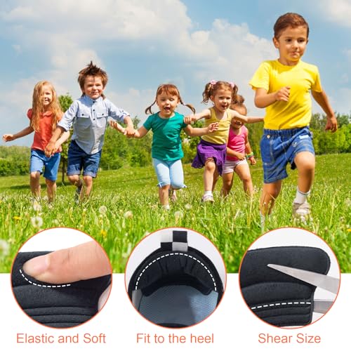 Image of Joez Wonderful 3 Pairs Kids Heel Pads for Shoes Too Big, Self-Adhesive Heel Grips Liner for Loose Shoe, Non Slip Soft Shoe Filler Heel Inserts Heel Cushion for Toddlers Girls Boys (Gray)