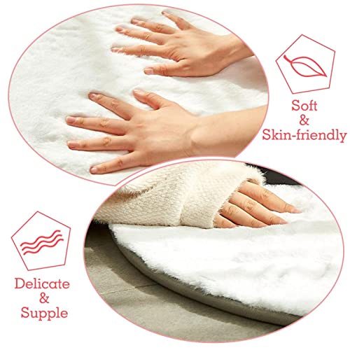Tapis rond à fleurs style surf pour chambre à coucher - 5