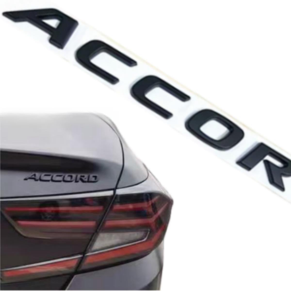 Matte Black SPORT Letter Rear Trunk Emblem Decal – Fits Honda Civic Accord, Toyota Camry 4Runner And More
