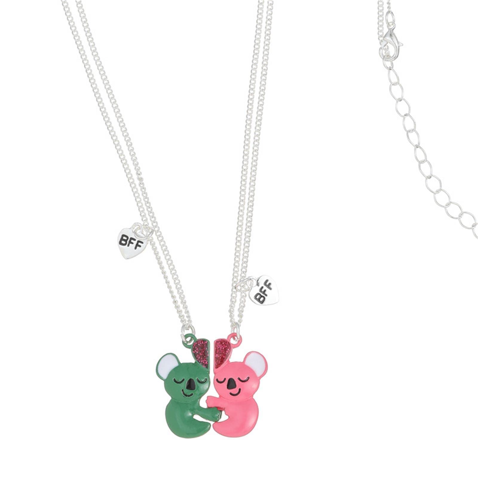 Kicomvi Friends Magnetic Half Heart Pendant Necklace 2Pcs/Set Charm BFF Friendship Koala Panda Couple Necklace Friendship Gift for Women Girls, Metal, metal, (B09J3M9PHR) Amazon Price History, Amazon Price Tracker