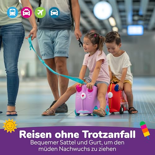 Trunki Trunki Cassie Cat Ride on Suitcase (Purple) Kindergepäck, 46 cm, 18 liters, Violett