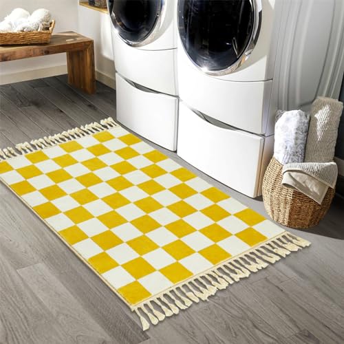 Teppich, Schachbrettmuster, 5,1 x 7,6 cm, für Badezimmer, Küche, Schlafzimmer, Eingangsbereich,...