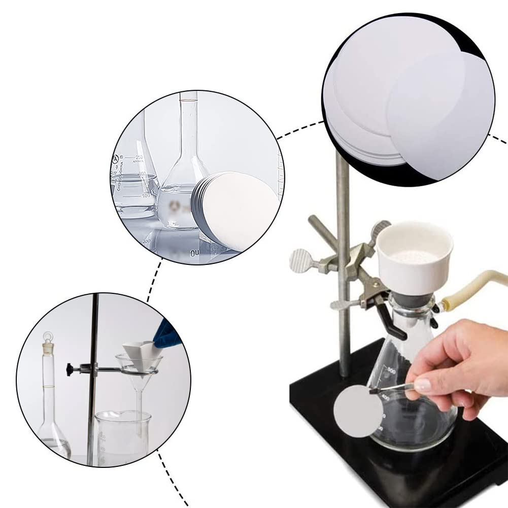 Produktbild von 100x Labor-Filterpapier – Mittlere Fließrate, Ø 110 Mm, Für Chemie & Allgemeine Analysen