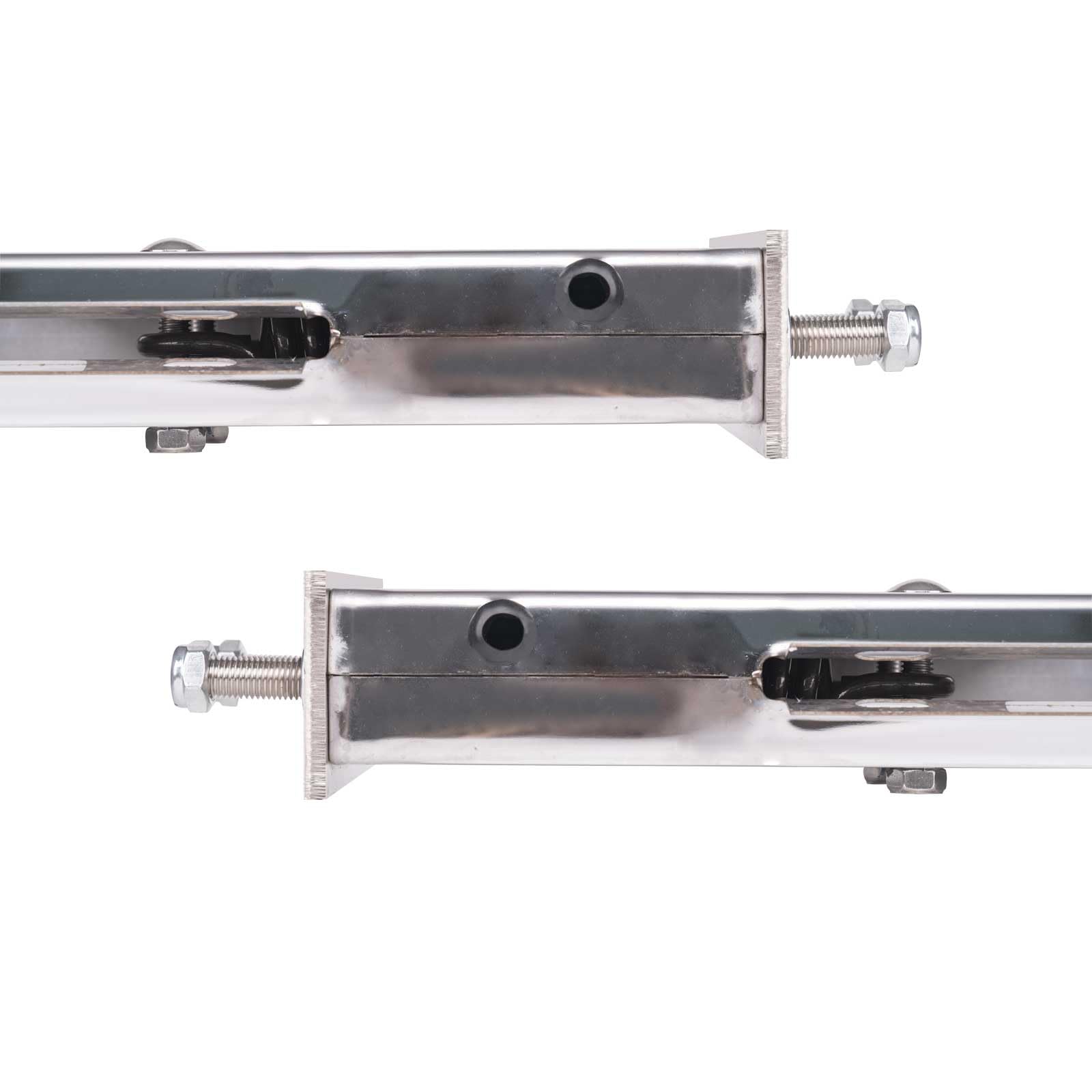 Colgador de solapa de barro con resorte superior plano con espacio de pernos de 2 1/2 pulgadas y agujeros redondos de 4 pulgadas