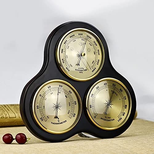 Traditional Weather Station, Barometer with Thermometer and Hygrometer No Batter