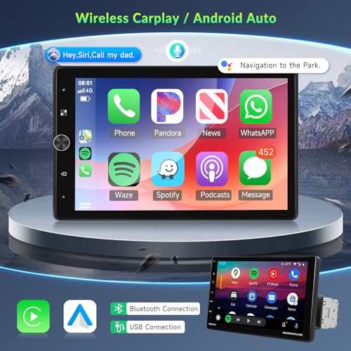 Radio para auto VECHTEL 10.4" con pantalla táctil y Bluetooth miniatura 2