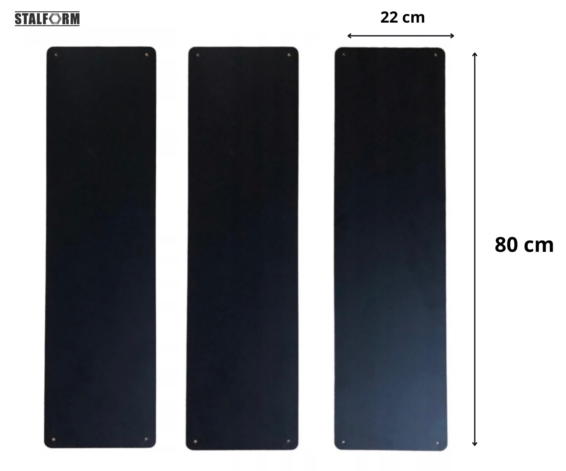 STALFORM 4x Magneetbord Wit 80x22 cm - Magnetisch Bord voor aan de Wand – Metalen Bord Memobord – Magnetisch Wandborden Ultradun Staal