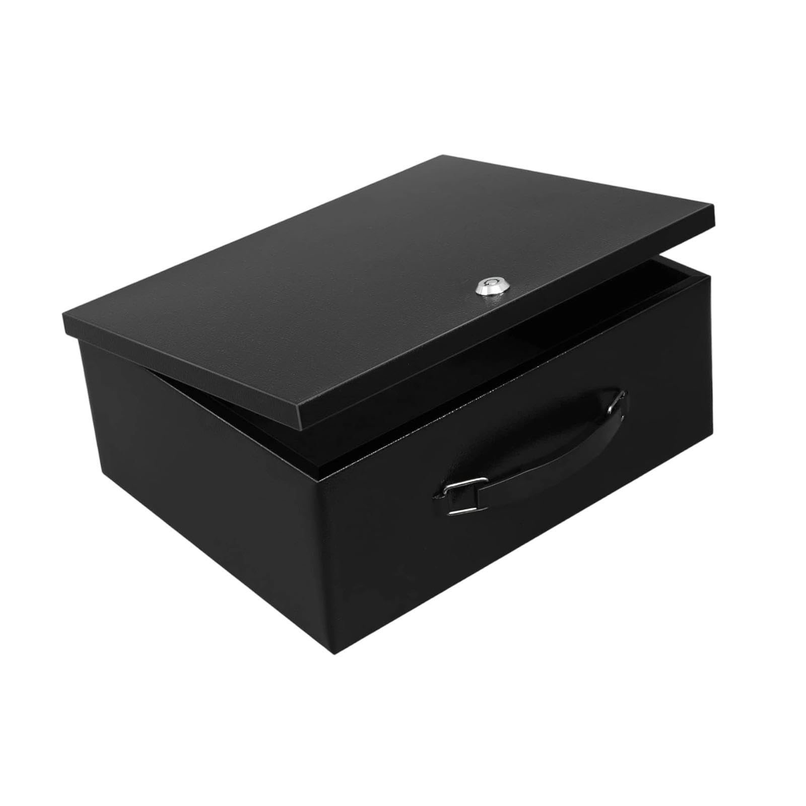 Caja Fuerte Portátil con Protección Contra Fuego Caja de Metálica con de con Asa Organizador de para