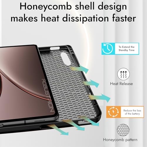 Image of Robustrion Cover Case for OnePlus Pad 4 13.2 inch /OnePlus Pad 3 13.2 inch Cover with [Pencil Holder], Flip Cover Case for One Plus Pad 4 /3 Cover 13.2 inch [Auto Sleep Wake Support] - Black