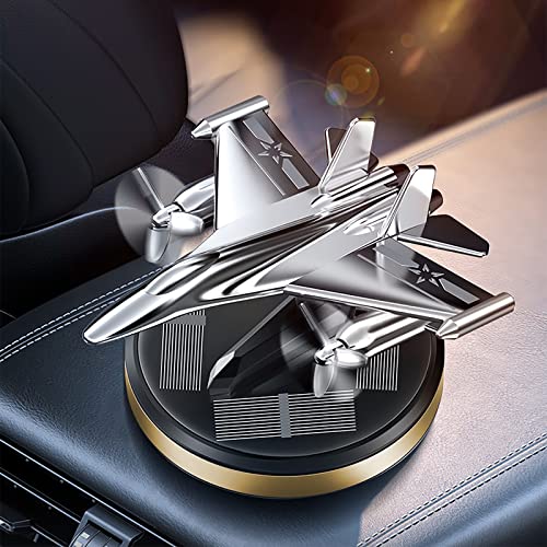 Image of Warplane Car Air Freshener | Rotating Solar Car Freshener, Airplane Car Perfume, Propeller Design, Long-Lasting Fragrance