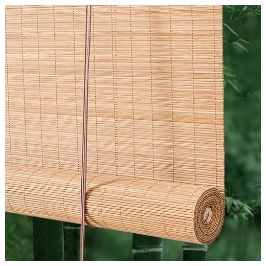 OLGAMADACT Persianas de Bambu Exterior, Cortina Enrollable De Bambú, Protección UV, Persianas Filtrantes De Luz, para Sala De Estar, Cocina, Persianas Romanas, Fáciles De Instalar, 50-160cm De Ancho