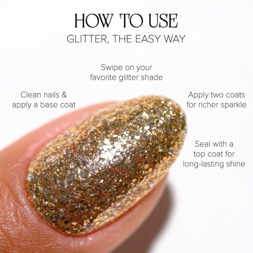 Image of Coloressence Talk Glitter to Me Nail Paint Kit, Set of 5 with FREE Nail Polish Remover | Glitter Sparkle Finish | Quick Dry | Chip Resistant