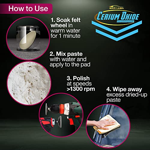 image for Gold Label Detailing Optical Grade Cerium Oxide 8oz Glass Repair Powde