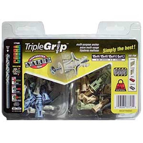 Triple Grip50-Piece Multi-Purpose Anchor Kit with Screws