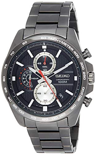 Preisvergleich Produktbild Seiko Herren Chronograph Quarz Uhr mit Edelstahl Armband SSB283P1