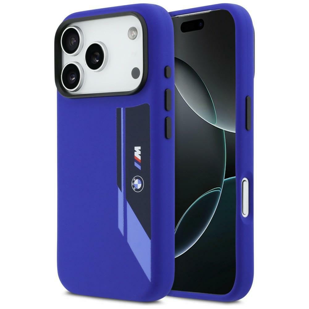 CG MOBILE BMW M Logo Vertical de Silicona Compatible con Funda MagSafe para iPhone 17 Pro (Azul Marino)