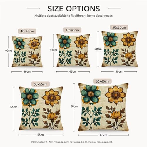 Fundas Cojines Exterior Impermeable 50x50cm Decorativos para Sofá y Patio 8