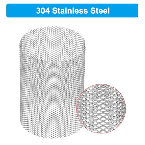 Image of PATIKIL 2 Pcs 52mm OD Strainer Mesh, 70mm H Screen Y Shaped Strainer Filter Valve Mesh Screen 304 Stainless Steel Strainer Mesh for Debris Pump Water Oil Separation