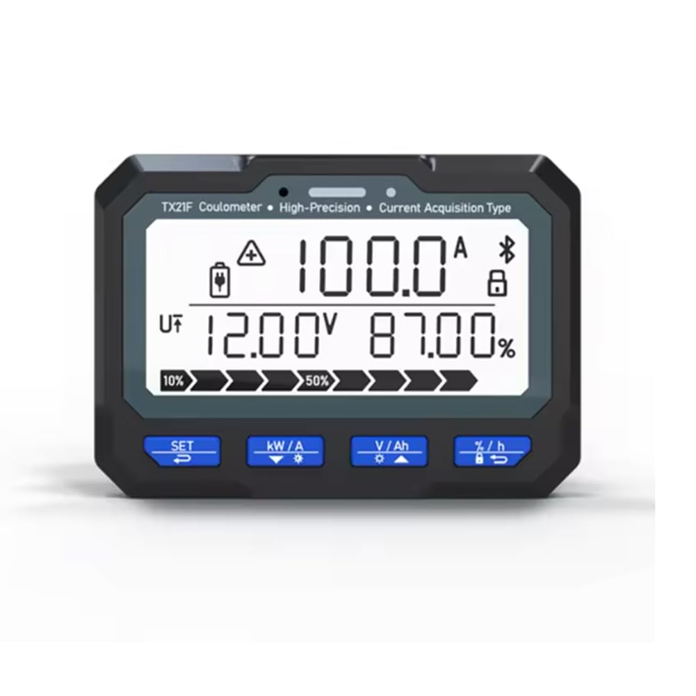 Medidor de Culombio TX21 para Android, Medidor de Potencia con Bluetooth, Comprobador de de Batería, Monitor de Potencia del Coulómetro C