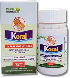 Remédio pra Carrapato e Pulgas Koral 60ml Sem Cheiro e Cor