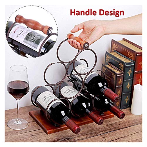 Décoration de bar stable pour ranger 6 bouteilles sans encombrement