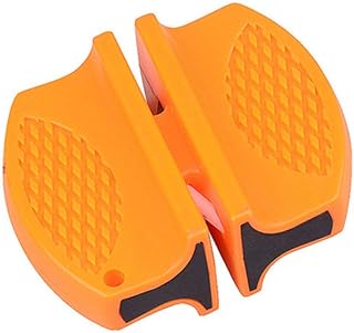 Affilacoltelli SDFJKO Mini asta in ceramica Acciaio al tungsteno Tasca per affilare i coltelli da cucina Strumento in pietra, giallo