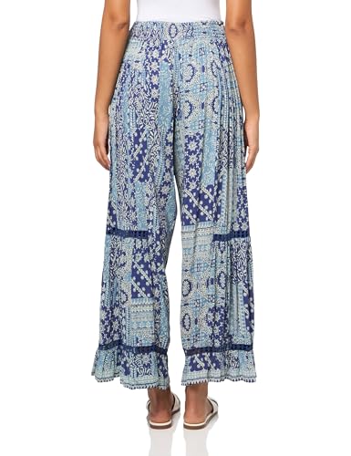 Angie Womens Women's Printed Crochet Ruffle Bottom Pant2