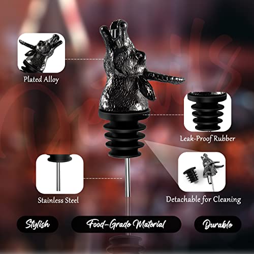 Bull Wine Pourer For Wine Bottles, Buffalo Stainless Steel Animal Bar Liquor Bottle Pourer Liquor Pour Spout For Liquor Bottles, Speed Pourer Wine Areator Spout Bottle Pourer For Alcohol #TOP2