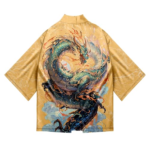 Image of LAI MENG FIVE CATS Women's Summer Cardigan Lightweight Kimono Floral Print Loose Cover up Casual Tops
