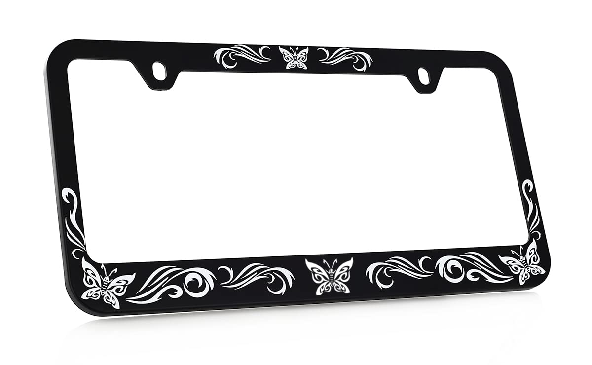 Amazon.com: Baron-Jewelry Butterfly License Plate Frame - Durable