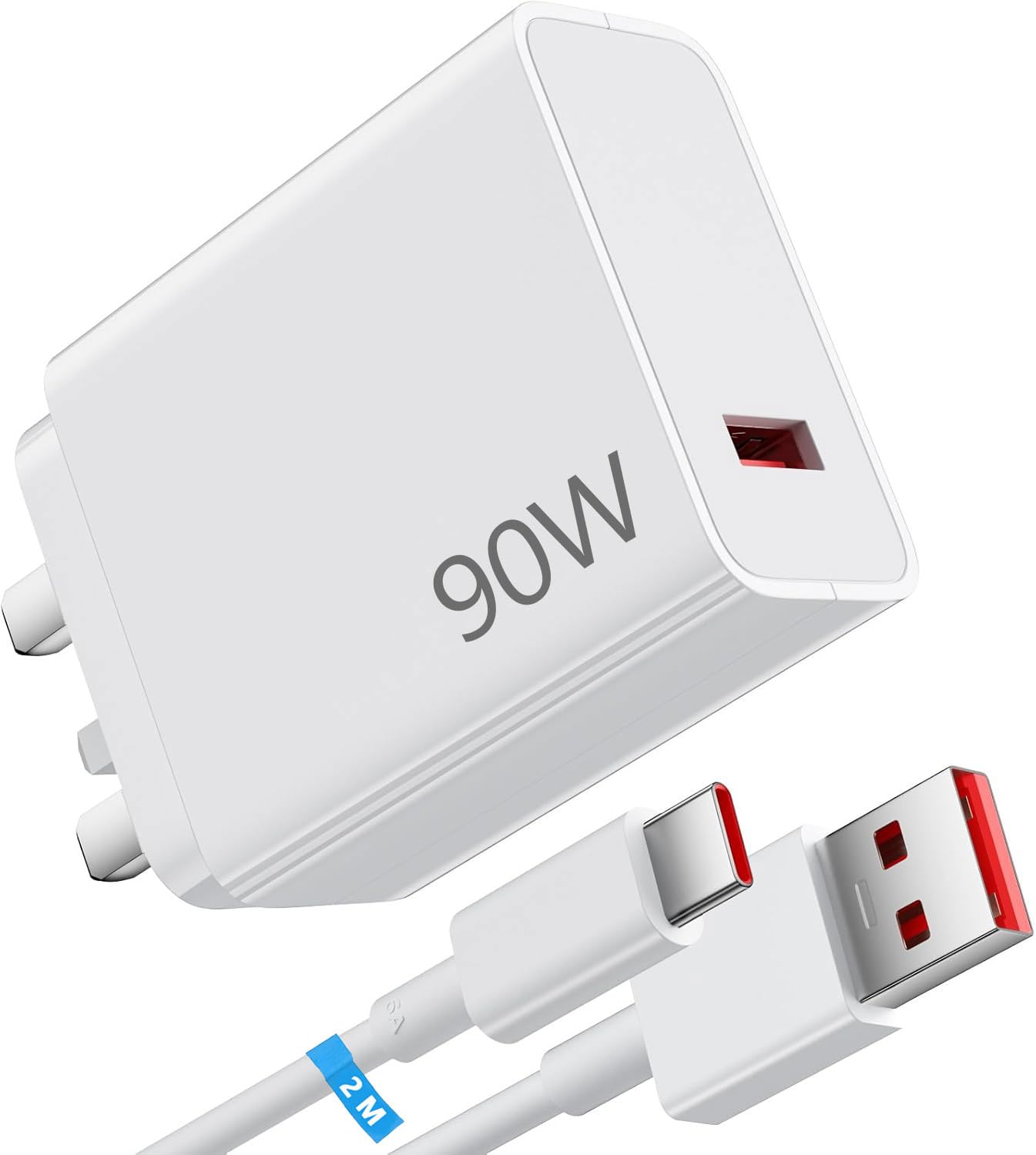 Chargeur Rapide 90W Avec Câble USB-C Pour Xiaomi - Compatible Redmi POCO Pad, Turbo Charge Sécurisée