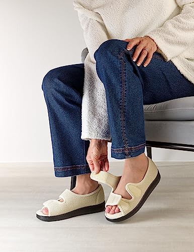 Image of Silverts Women's Adaptive Easy Close Sandals, Adjustable Wide Fit, Slippers