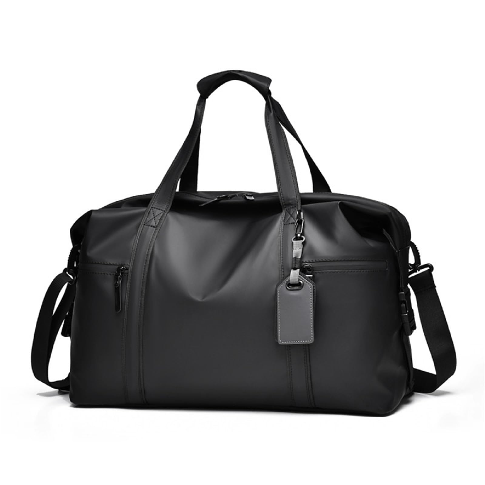 Borsa da Viaggio Borsone da palestra con tracolla regolabile, nero, for amanti di viaggi e sport, fitness(Black S)
