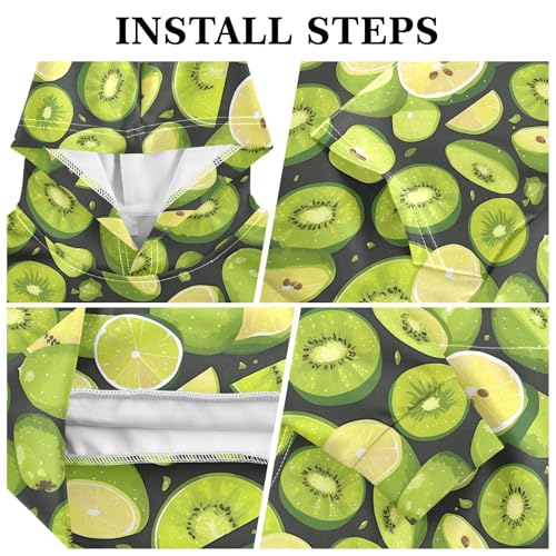 Green Kiwi Lime Kids Boys Girls Sweatshirt Long Sleeve Pullover Hoodies with Kangaroo Pocket3