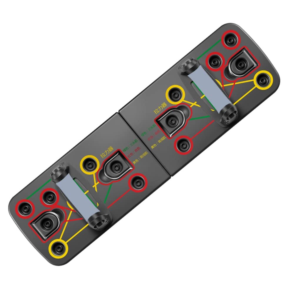 Tavola per flessioni multifunzionale Tavola per allenamento muscolare del braccio Supporto per flessioni Allenamento per muscoli pettorali da uomo Pieghevole (Color : Black, Size : 67 * 19cm)