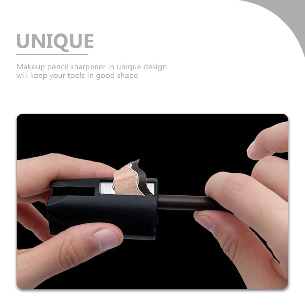 minkissy 2 Stück Augenbrauen schnitt Anspitzer für Make-up-Stifte Augenbrauen-Make-up Bleistiftschärfer machen werkzeug Make-up-Zubehör Make-up- Legierung Black