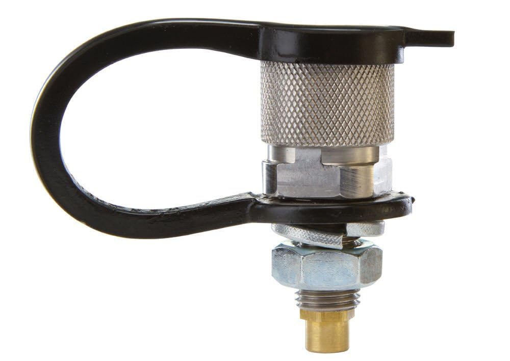 Checkers Heavy Duty Powered Quick Disconnect Warning Whip Safety Flag Base Mount with Hot Plug and Debris Cap - Industrial Safety Flags for Trucks, Mining, Construction - Made in The USA - FSQD-B