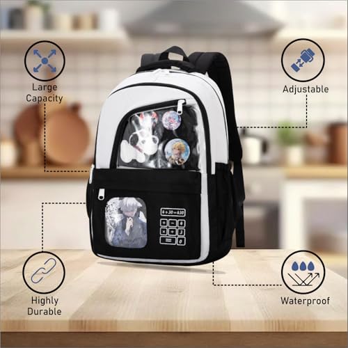 Image of Tinytot 30 Litre Japanese Korean Style School Bag Water-Resistant Laptop & Travel Backpack - Unisex Large 18 Inches Multipurpose Student Backpack for Boys & Girls, Men & Women