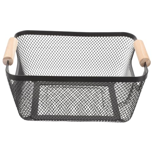 Toyvian Cesta Metálica de Malla de Hierro con Diseño Escandinavo Organizador Pequeño para Baño Resistente y Funcional para Almacenamiento Decorativo