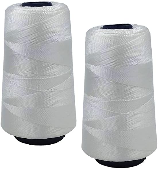 Nylon Thread for Beads and Jewellery Making (White)/ Nylon Thread Jewellery String Wire Beading Cords String for Seed Beads Jewellery Bracelet Making (Pack of 2)