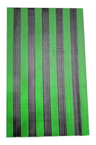 Image of EcoDeco Double Colour Anti Skid & Multipurpose /Bathroom Mat /Shower Mat /Carpet /Rugs /Rainmat /Swimming Pool Mat|Waterproof Doormat for Indoor /Outdoor Home Office Entrance (Green-Black, 2x20 Ft)