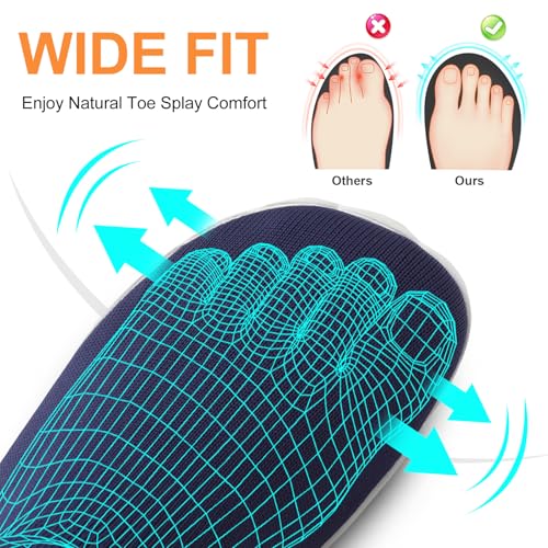 Image of Barefoot Socks Shoes for Women Men | Wide Toe Box, Zero Drop Feel, Slip-On Sock Fit, Durable Rubber Sole, Removable Insole, for Gym, Beach, Travel, Outdoors