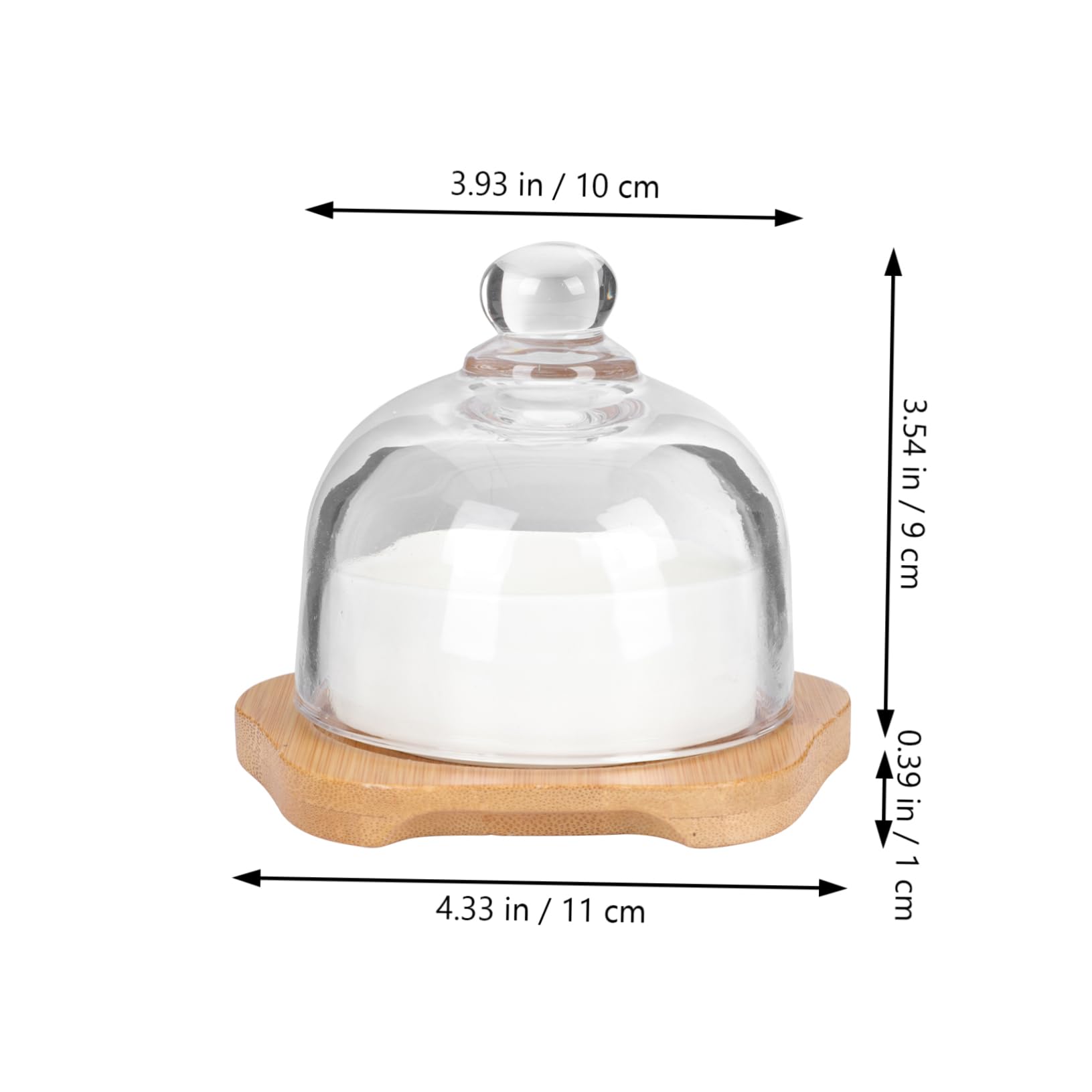 Unomor 1 Set Dessert Cup Dessert Cloche Dome Snack Cakes Mini Cakes Nut Platter Mini Paper Cups Snack Tray with Lid Cupcake Cups Salad Bowl with Lid Round Tray Brulee Dishes Ceramics