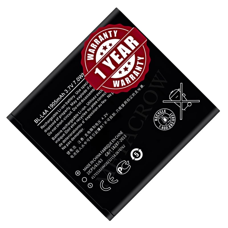 Image of Original BL-L4A Battery Compatible for Microsoft Lumia 535 (RM-1089) | Lumia 535 Dual Sim (RM-1090) - (1905mAh) - 1 Year Warranty JK1