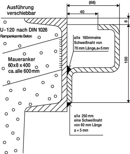 Altec Rampen-Verladebrücke, TK 4000kg, Länge 78,5cm, Breite 1,25 m