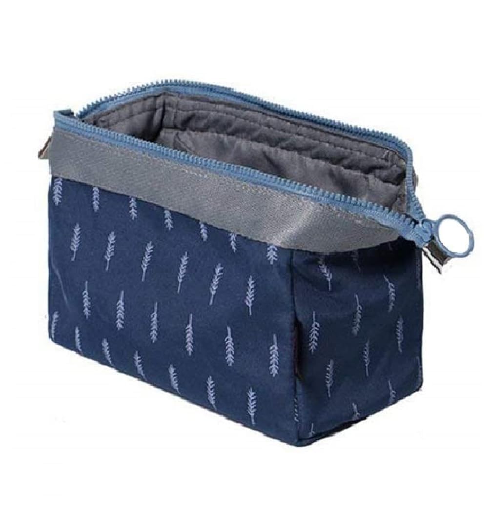 Cosmetic Toiletry Makeup Vanity Shaving Household Grooming Travel Storage Organizer Bags Pouch kit Pack for Men Women Girls Travel -Blue Leaf ASPBL-5-image-46