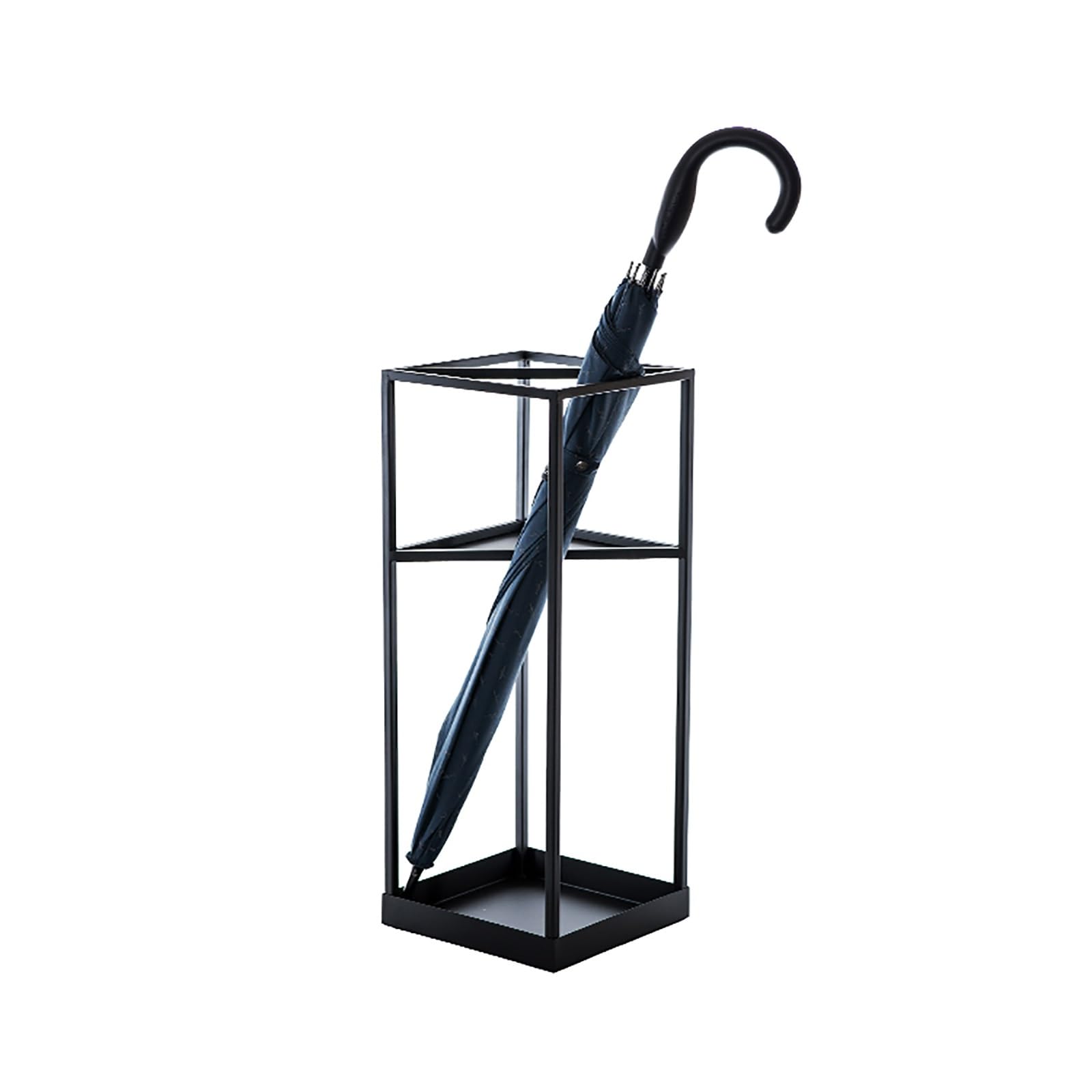 HYLYGFH Square Umbrella Stand for Entryway Stylish Black Umbrella Holder for Home & Office Decor Durable & SpaceSaving Design Perfect for Any Entrance